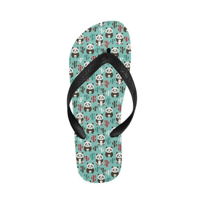Panda Bear Cute Themed Print Flip Flops-JTAMIGO.COM