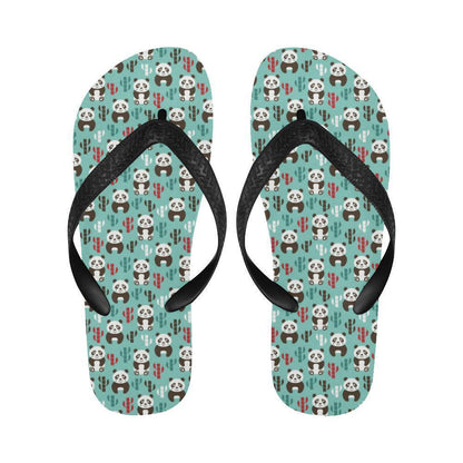 Panda Bear Cute Themed Print Flip Flops-JTAMIGO.COM