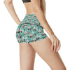 Panda Bear Cute Themed Print High Waisted Spandex Shorts-JTAMIGO.COM