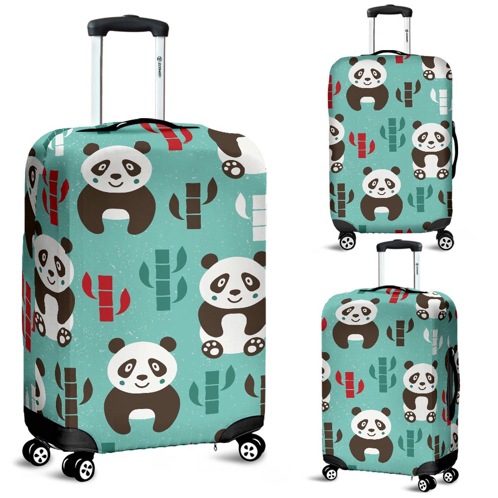 Panda Bear Cute Themed Print Luggage Cover Protector