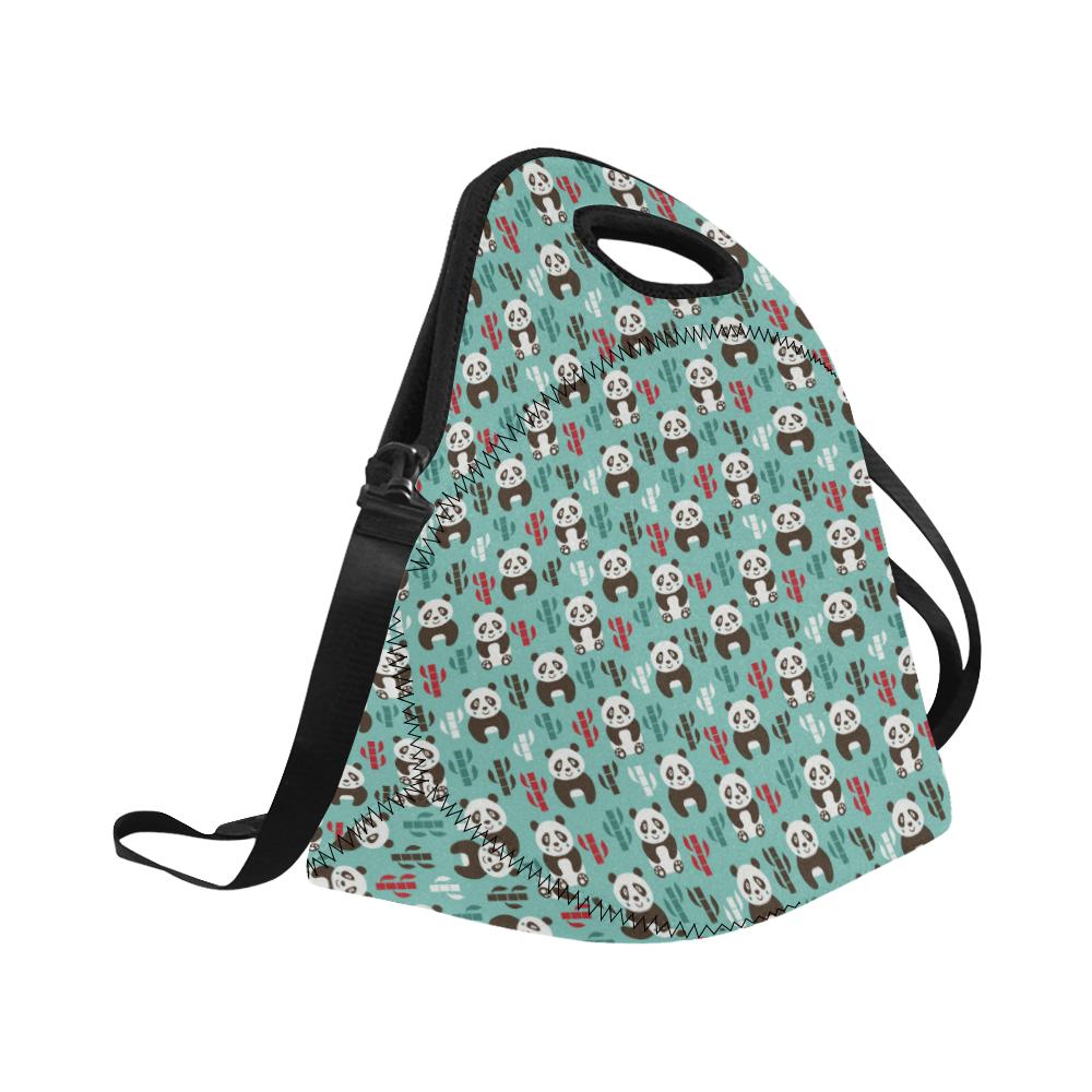 Panda Bear Cute Themed Print Neoprene Lunch Bag (Model 1669)(Large)-JTAMIGO.COM