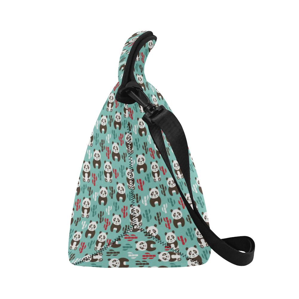Panda Bear Cute Themed Print Neoprene Lunch Bag (Model 1669)(Large)-JTAMIGO.COM