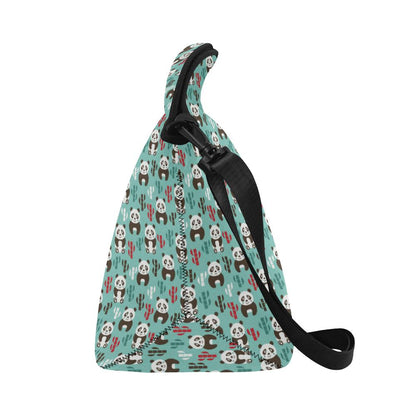 Panda Bear Cute Themed Print Neoprene Lunch Bag (Model 1669)(Large)-JTAMIGO.COM
