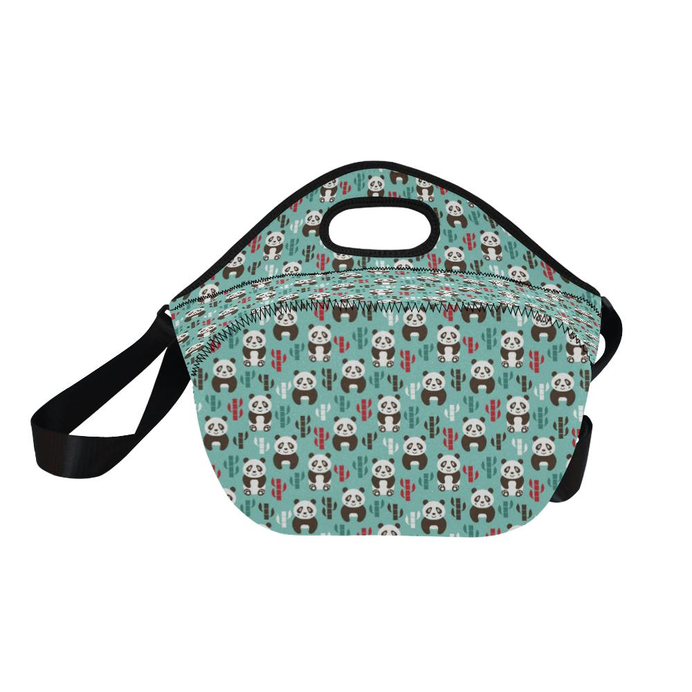 Panda Bear Cute Themed Print Neoprene Lunch Bag (Model 1669)(Large)-JTAMIGO.COM