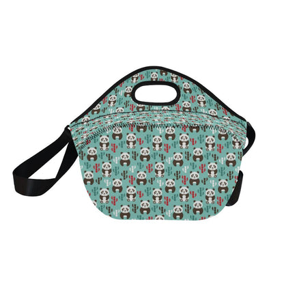 Panda Bear Cute Themed Print Neoprene Lunch Bag (Model 1669)(Large)-JTAMIGO.COM