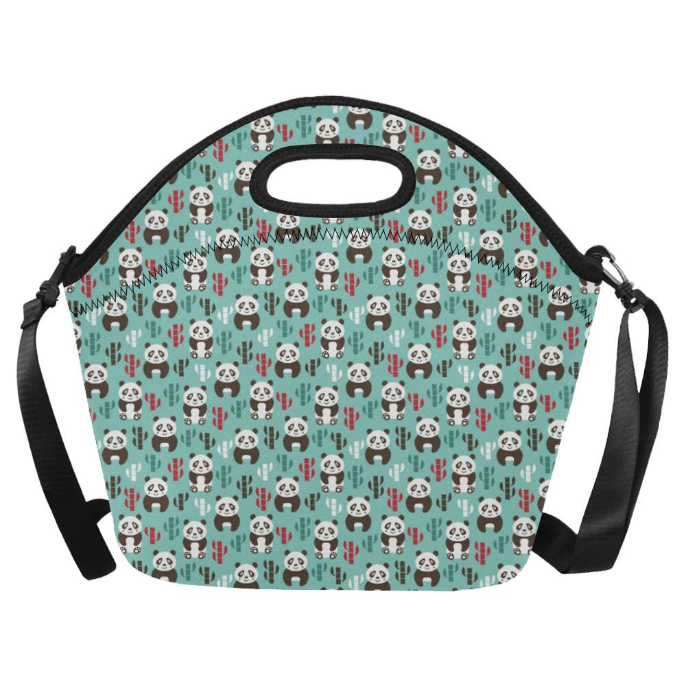 Panda Bear Cute Themed Print Neoprene Lunch Bag (Model 1669)(Large)-JTAMIGO.COM