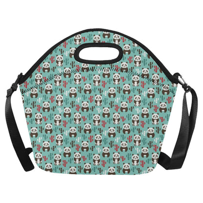Panda Bear Cute Themed Print Neoprene Lunch Bag (Model 1669)(Large)-JTAMIGO.COM