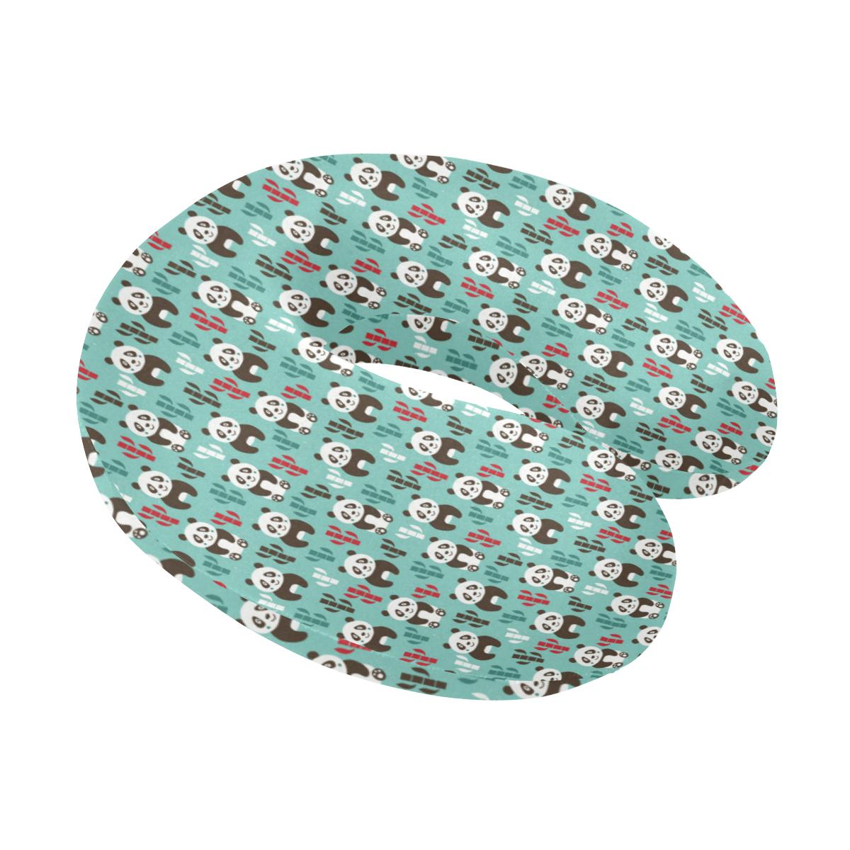 Panda Bear Cute Themed Print U-Shaped Travel Neck Pillow-JTAMIGO.COM