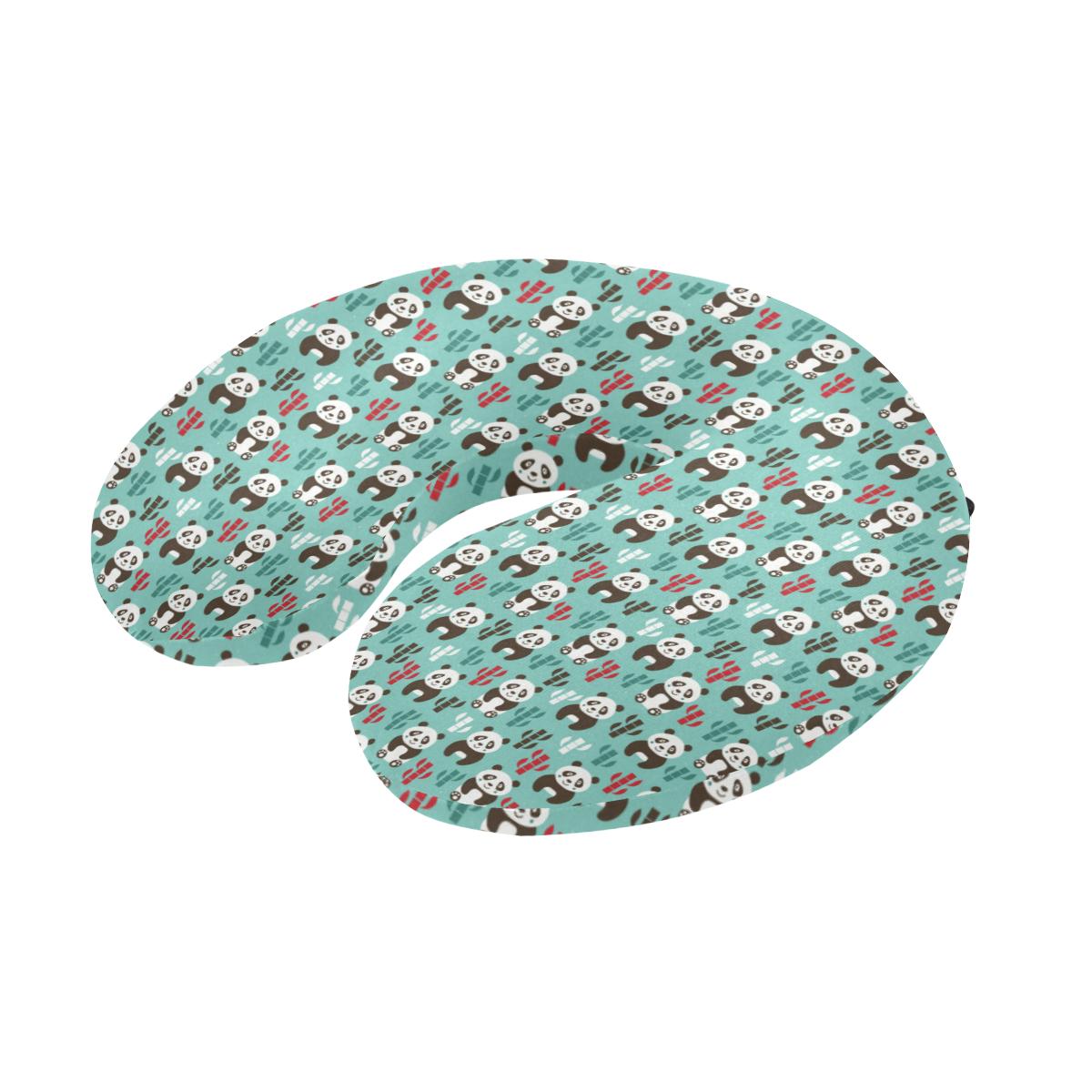 Panda Bear Cute Themed Print U-Shaped Travel Neck Pillow-JTAMIGO.COM