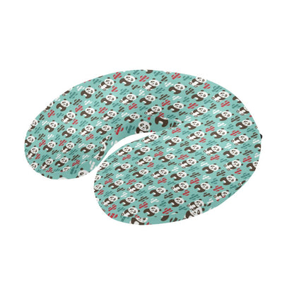 Panda Bear Cute Themed Print U-Shaped Travel Neck Pillow-JTAMIGO.COM