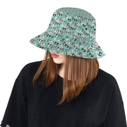 Panda Bear Cute Themed Print Unisex Bucket Hat