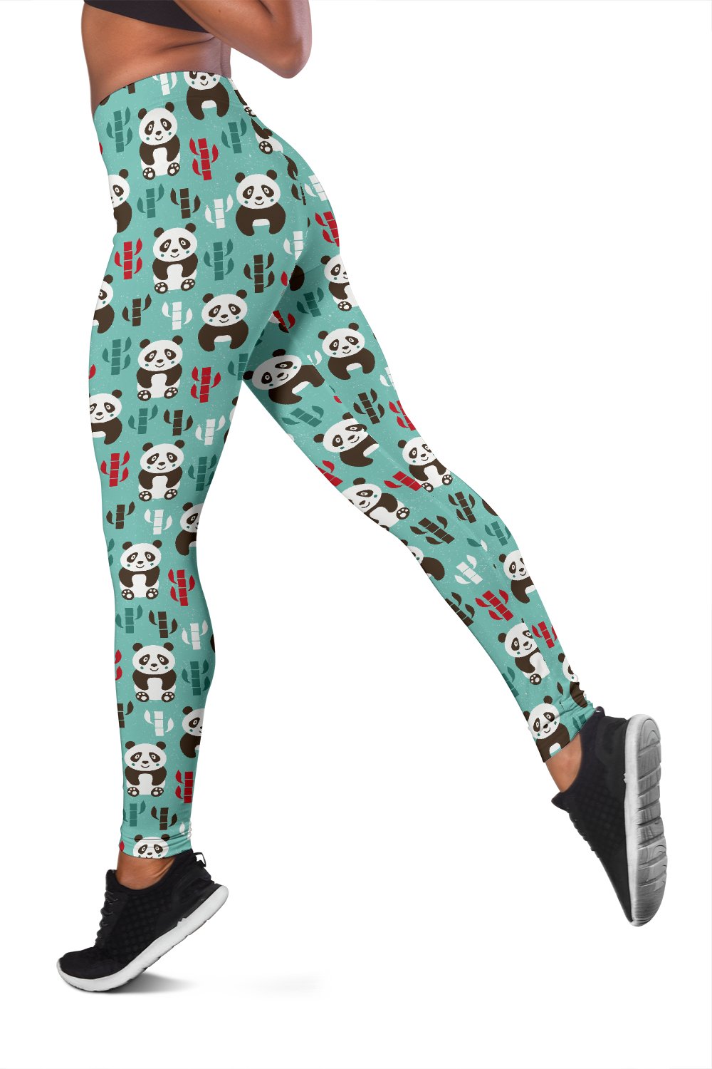 Panda Bear Cute Themed Print Women Leggings