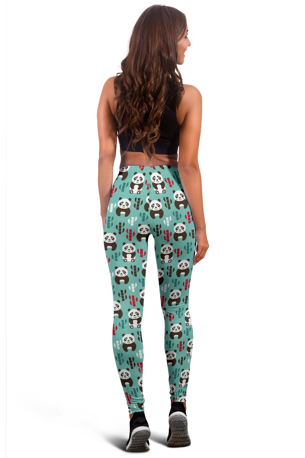 Panda Bear Cute Themed Print Women Leggings