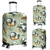 Panda Bear Design Bamboo Print Luggage Cover Protector