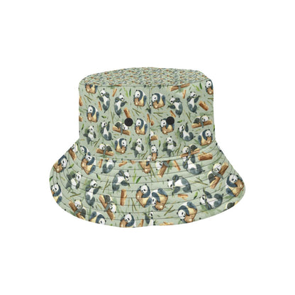 Panda Bear Design Bamboo Print Unisex Bucket Hat
