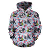 Panda Bear Flower Design Themed Print Pullover Hoodie