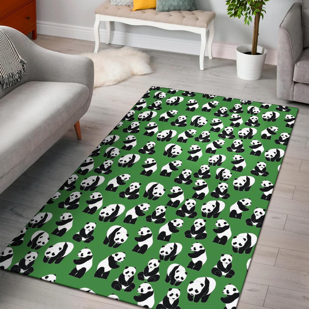 Panda Bear Pattern Themed Print Area Rugs-JTAMIGO.COM