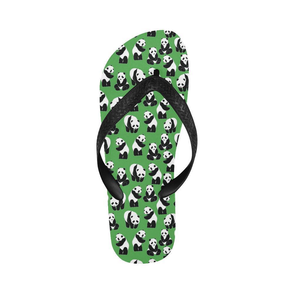 Panda Bear Pattern Themed Print Flip Flops-JTAMIGO.COM