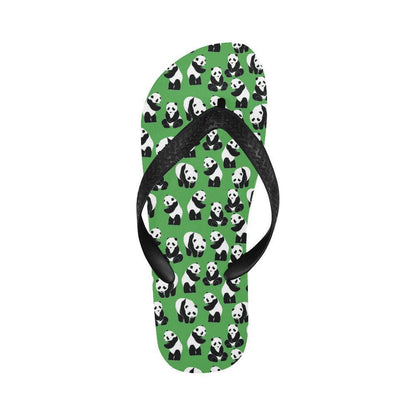 Panda Bear Pattern Themed Print Flip Flops-JTAMIGO.COM