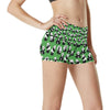 Panda Bear Pattern Themed Print High Waisted Spandex Shorts-JTAMIGO.COM