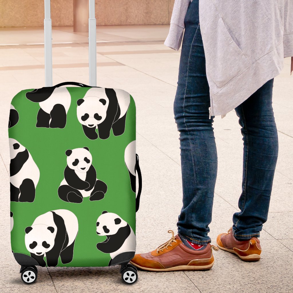 Panda Bear Pattern Themed Print Luggage Cover Protector