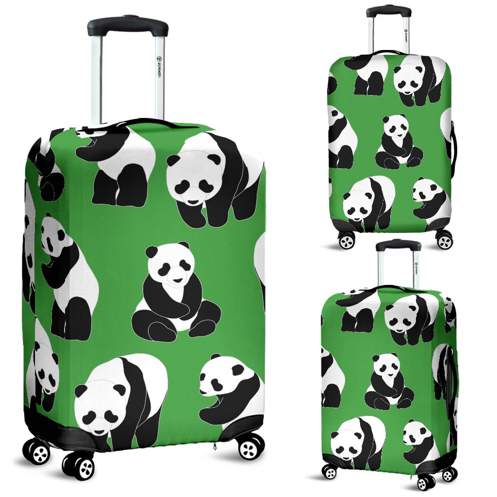 Panda Bear Pattern Themed Print Luggage Cover Protector