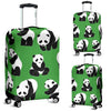 Panda Bear Pattern Themed Print Luggage Cover Protector
