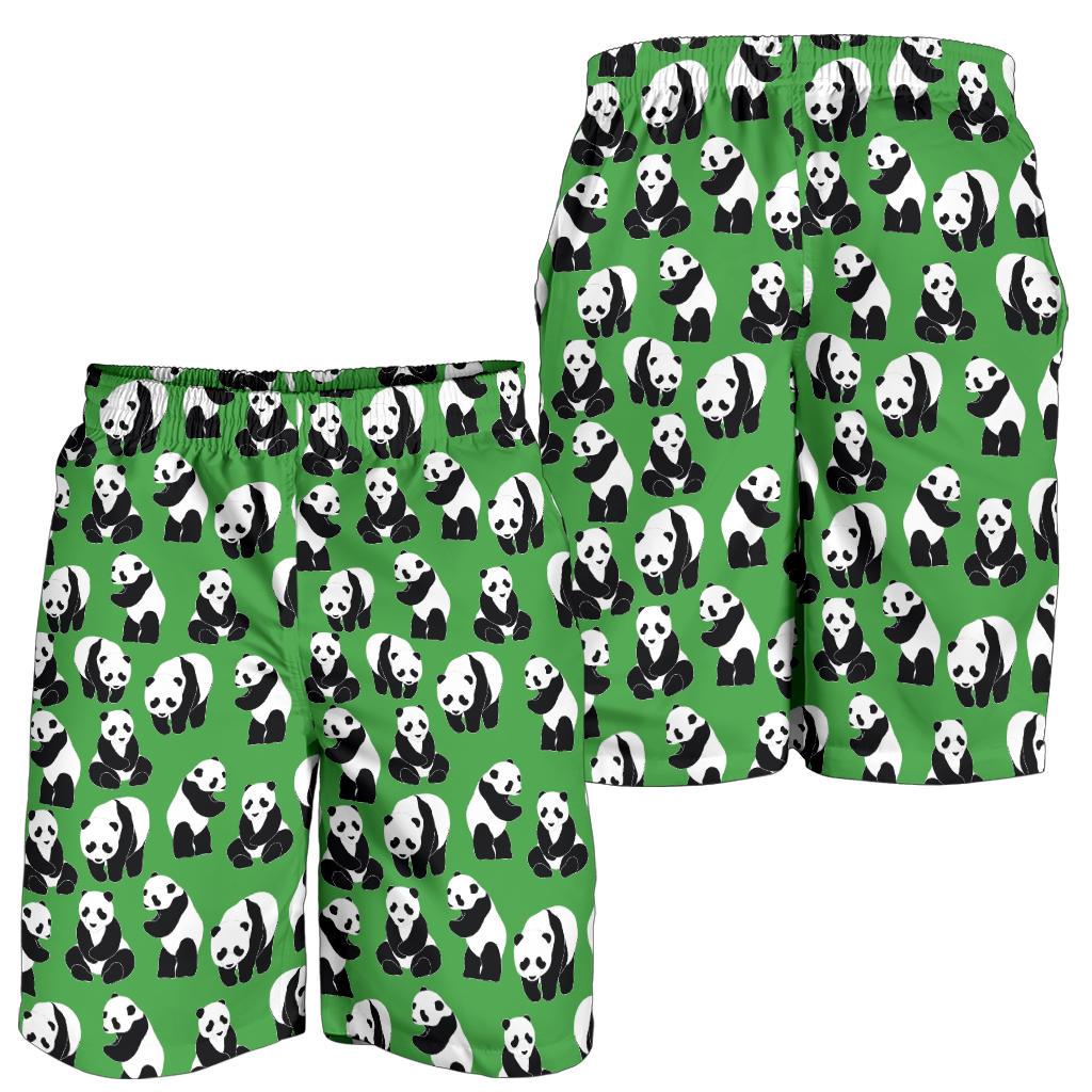 Panda Bear Pattern Themed Print Mens Shorts-JTAMIGO.COM