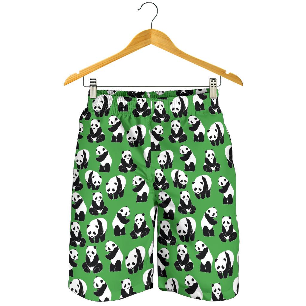 Panda Bear Pattern Themed Print Mens Shorts-JTAMIGO.COM
