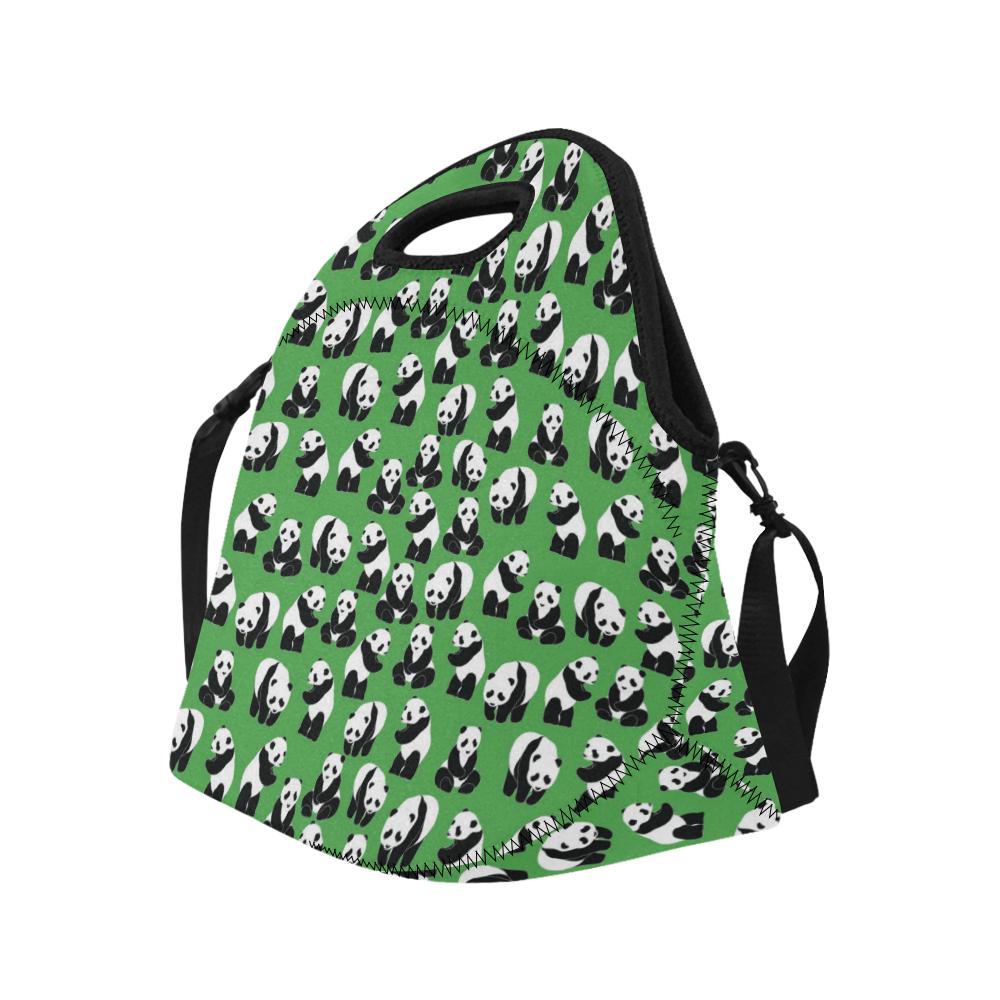 Panda Bear Pattern Themed Print Neoprene Lunch Bag (Model 1669)(Large)-JTAMIGO.COM