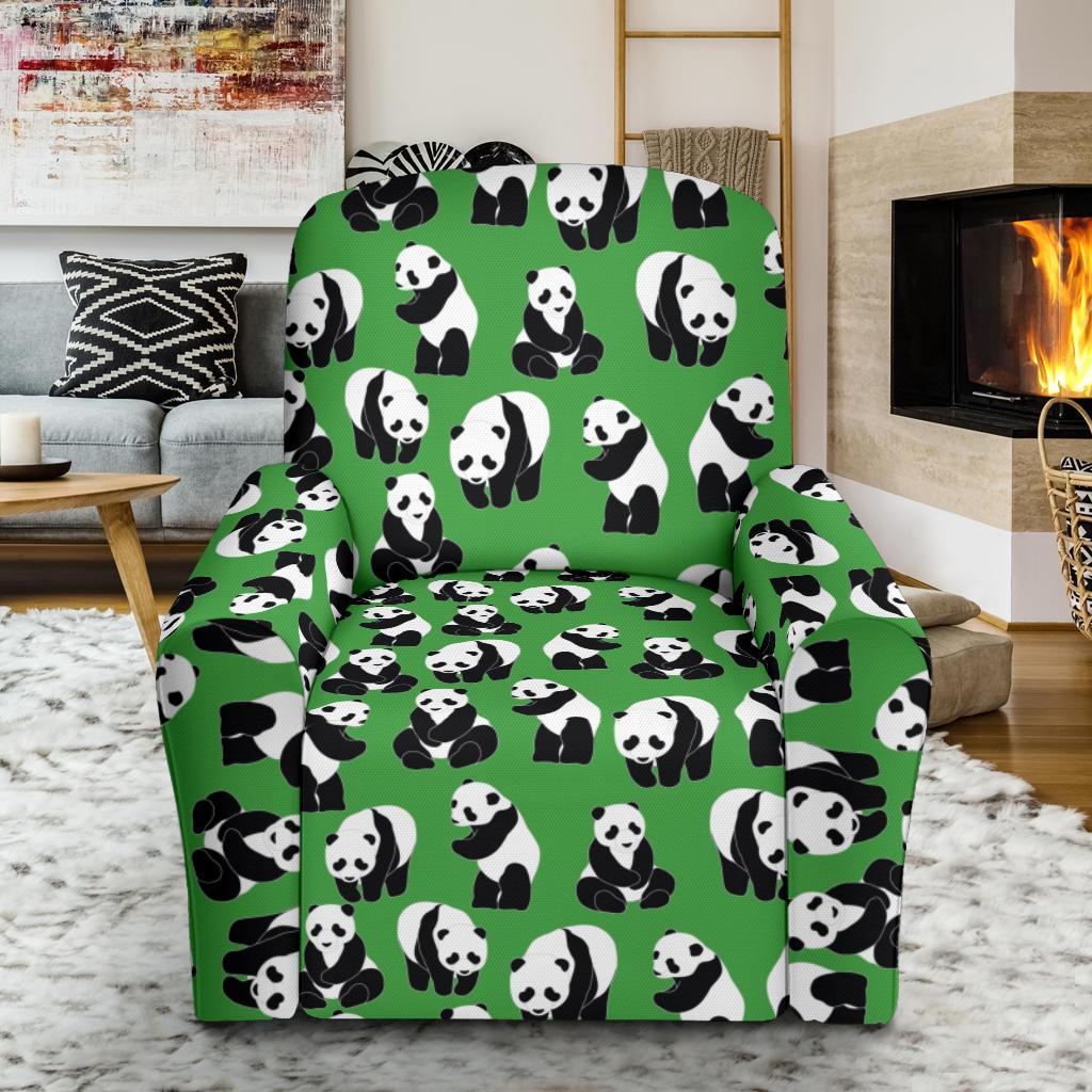 Panda Bear Pattern Themed Print Single Sofa Slipcover -JTAMIGO.COM