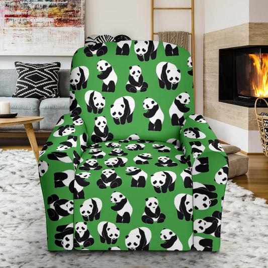 Panda Bear Pattern Themed Print Single Sofa Slipcover -JTAMIGO.COM