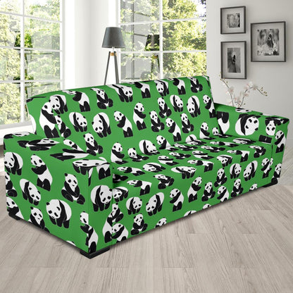 Panda Bear Pattern Themed Print Sofa Slipcover-JTAMIGO.COM