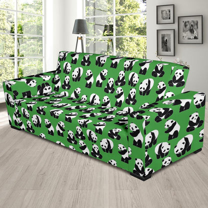 Panda Bear Pattern Themed Print Sofa Slipcover-JTAMIGO.COM