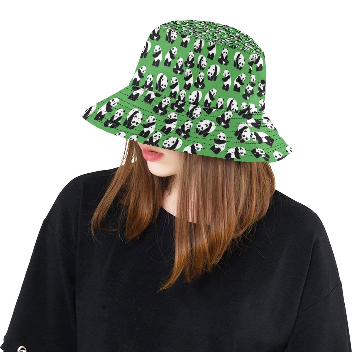 Panda Bear Pattern Themed Print Unisex Bucket Hat