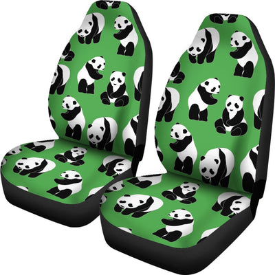 Panda Bear Pattern Themed Print Universal Fit Car Seat Covers