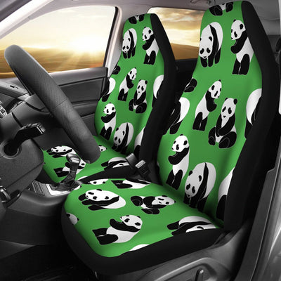 Panda Bear Pattern Themed Print Universal Fit Car Seat Covers