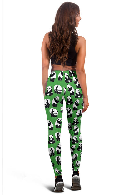 Panda Bear Pattern Themed Print Women Leggings