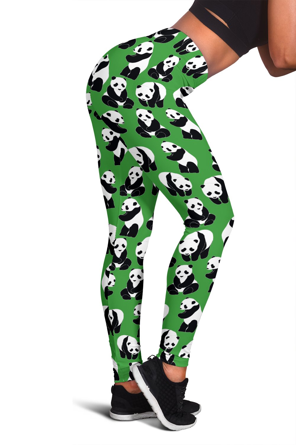 Panda Bear Pattern Themed Print Women Leggings