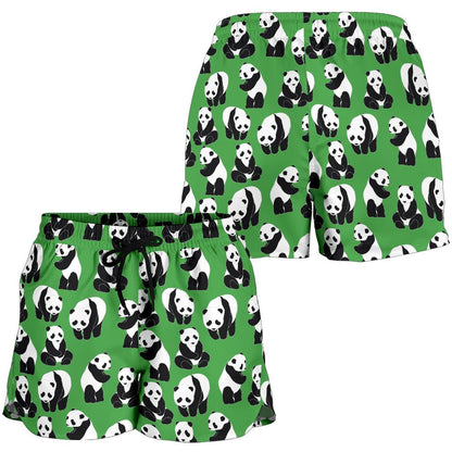 Panda Bear Pattern Themed Print Women Shorts-JTAMIGO.COM