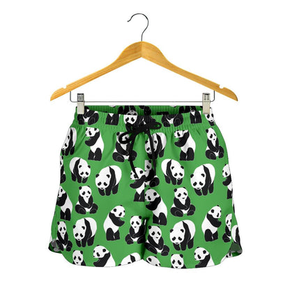Panda Bear Pattern Themed Print Women Shorts-JTAMIGO.COM
