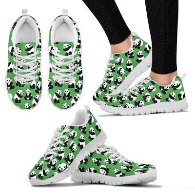 Panda Bear Pattern Themed Print Women Sneakers Shoes