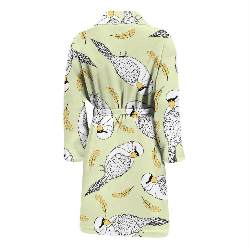 Parakeet Pattern Print Design A03 Men Bathrobe-JORJUNE.COM