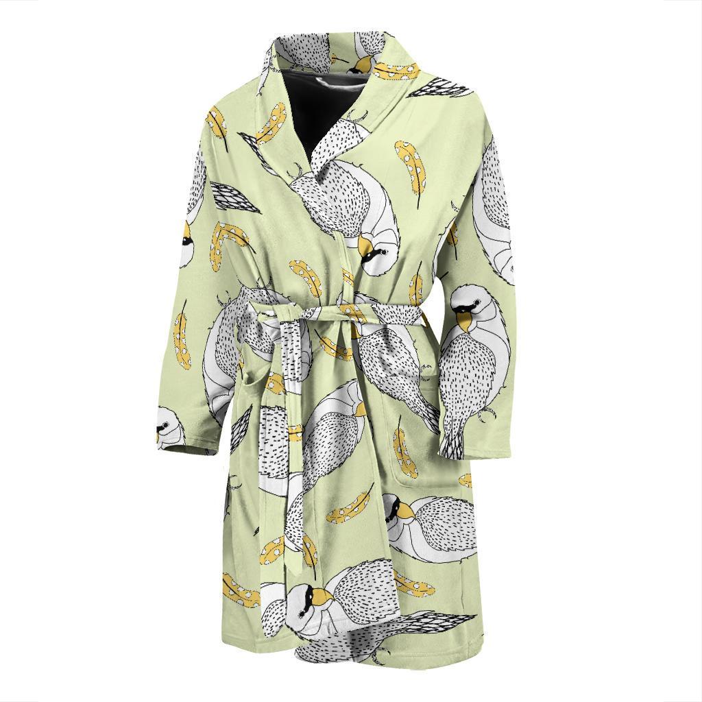 Parakeet Pattern Print Design A03 Men Bathrobe-JORJUNE.COM