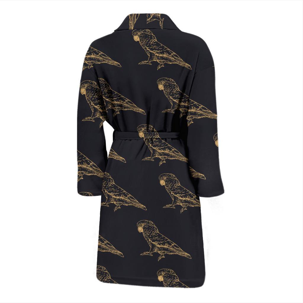 Parakeet Pattern Print Design A04 Men Bathrobe-JORJUNE.COM