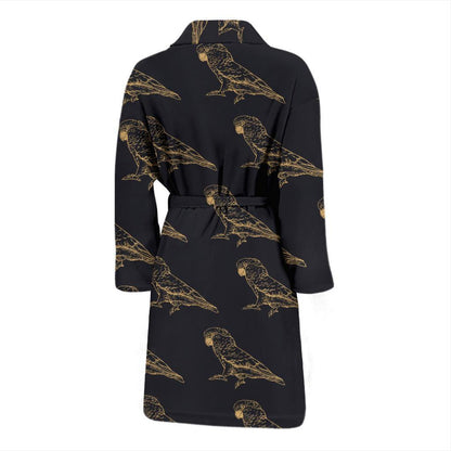 Parakeet Pattern Print Design A04 Men Bathrobe-JORJUNE.COM