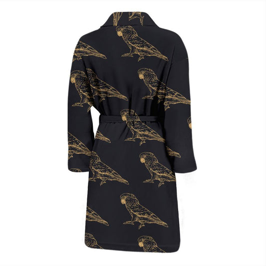 Parakeet Pattern Print Design A04 Men Bathrobe-JORJUNE.COM
