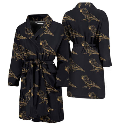 Parakeet Pattern Print Design A04 Men Bathrobe-JORJUNE.COM