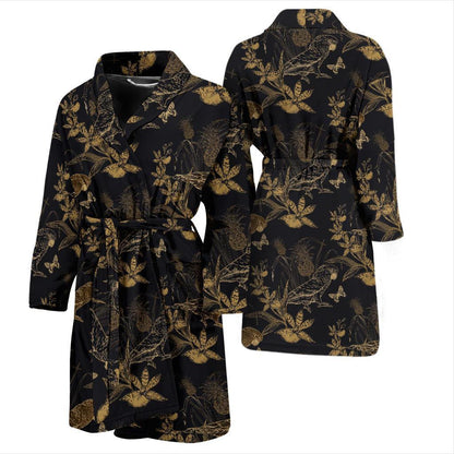 Parakeet Pattern Print Design A05 Men Bathrobe-JORJUNE.COM