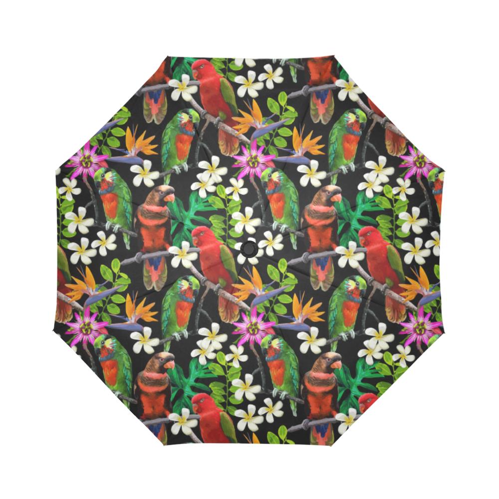 Parrot Design Print Automatic Foldable Umbrella